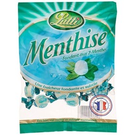 Lutti Bonbons Menthise, fondant aux 2 menthes - Le sachet de 250g