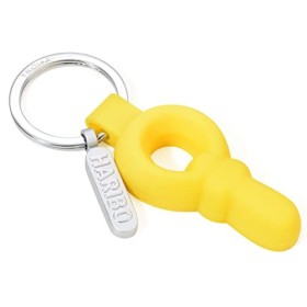 TROIKA HARIBO SCHNULLER - HB-K04/YE - Porte-clé HARIBO Schnuller sucette - Avec logo Haribo - Métal moulé, PVC - Jaune mat 