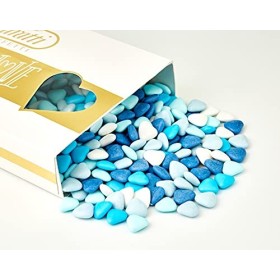 Buratti Confetti Dragees au Chocolat Mini Coeur Ombrè Bleues 1 Kg