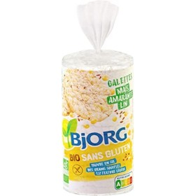 BJORG - Galettes Maïs Amarante Lin - Pauvre en sel - Sans gluten - 150 g