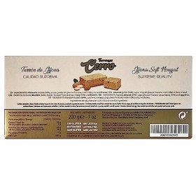 Turrón de Jijona Blando Cerro Qualité Suprême 100% Naturel - Amandes et Miel Jijona Touron Doux 200 g - Sans Gluten, Sans Lac