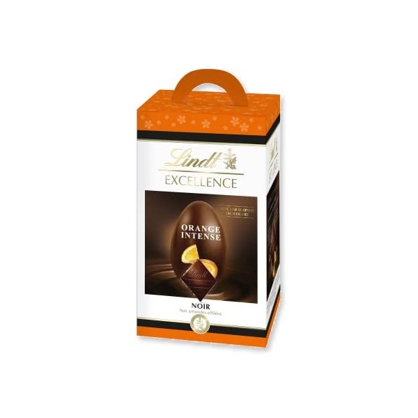 Lindt Œuf Excellence - Œuf unique - Chocolat noir et orange - 185g