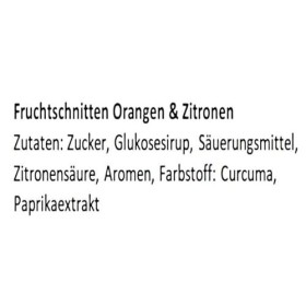 500 g de tranches de fruits orange et citron un bonbon bien connu