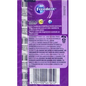 FREEDENT 5 Etuis de 10 Chewing-Gums sans sucres Goût Myrtille 70 g