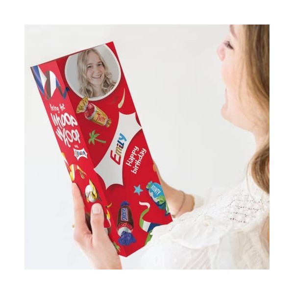 Célébrations Centre de table en chocolat personnalisé - Personnalisez votre boîte géante de chocolat au lait, le cadeau idéal