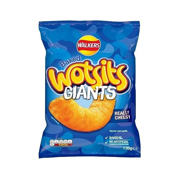 Walkers Wotsits Giants Really Cheesy Sharing Snacks 130 g