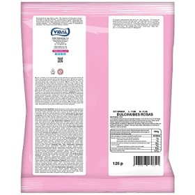 Vidal Goûtes douloureuses Nuages Incroyable et délicieux goût vanille Rose Sac de 125 unités 838 grammes
