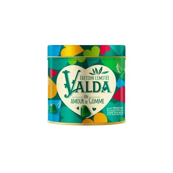 Valda Edition Limitée - Gommes Sans Sucres - Goût Menthe Eucalyptus - Adoucit la gorge* - 160 g