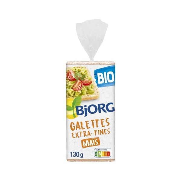 BJORG - Galettes Maïs Amarante Lin - Pauvre en sel - Sans gluten - 150 g