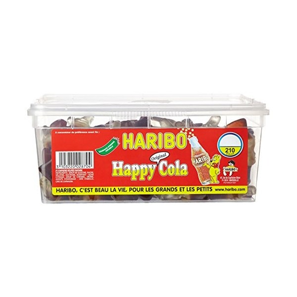 Haribo Bonbon Gélifié Happy Cola x 210 Pièces 1,10 kg
