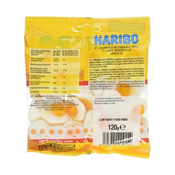 Haribo Oeufs au Plat 120 g - Lot de 10