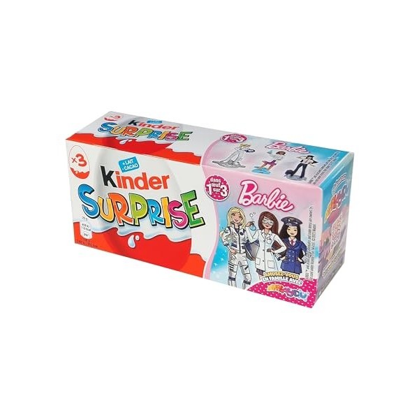 Oeuf KINDER Surprise 20g - Le paquet de 3 oeufs. Barbie, 1 paquet 