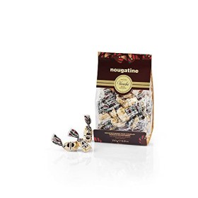 Venchi - Nougatine en sachet cadeau - Chocolats aux Noisettes du Piémont enrobés de pur Chocolat Noir, 250 g - Sans gluten