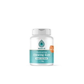 Moist-R chewing-gum hydratant | Bio - Haleine fraîche - Soulagement de la bouche sèche - Certifié sans OGM - Sans sucre - Ave