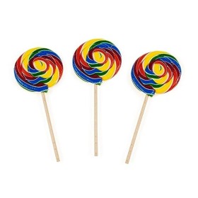 Sucettes faites à la main – Sucettes rondes aromatisées aux fruits – 25 grammes – Lot de 8