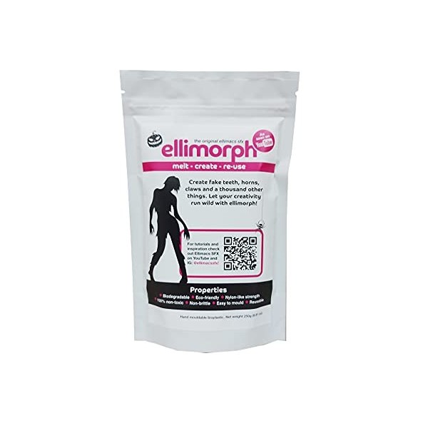 Ellimorph Ellimacs SFX Granulés bioplastiques malléables à la main Blanc 250 g