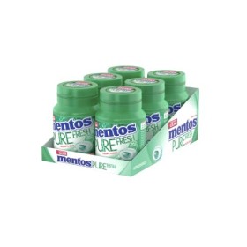 Mentos - Chewing-Gum Mentos Pure Fresh Chloro - Chewing-Gum Sans Sucres - Dure Longtemps - Haleine Fraîche - 6 Boîtes de 30 D