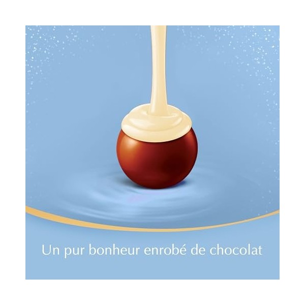 Lindt - Cornet LINDOR Assorti Cœurs Blanc et Lait - Assortiment de Chocolats au Lait, Blancs, Cœur Blanc et Noix de Coco - Cœ