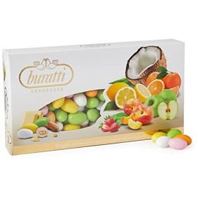 Buratti Confetti Dragées Cœur Tout Fruit, goûts Assortis Tendresses Fruits Variés Colorés 1 Kg
