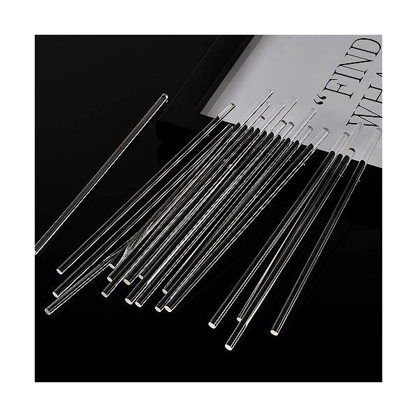 sunmin 200 Pièces 4 Pouces Acrylique Bâtons de Sucette Tiges Acryliques Réutilisables Claires pour Faire des Sucettes Gâteau