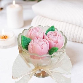 Bougie parfumée en forme de fleur – Campanula bleue – Bougie aromathérapie relaxante | Bougie parfumée pour photo de table, a