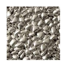 Dragée Mini cœur Chocolat argenté 500G