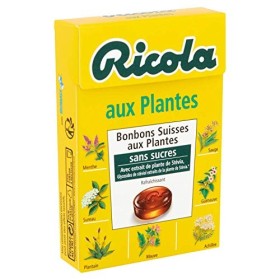 Ricola - Bonbons aux Plantes Suisses - Parfum Plantes - Rafraîchissant - Sans Sucres - 1 Boîte de 50g
