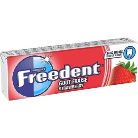 FREEDENT - Chewing-gum goût Fraise sans sucres - Grand format contenant 30 paquets de 10 dragées - 420g