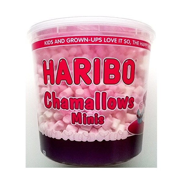 Haribo Chamallows Minis rose et blanc à remous - 1 x 475gm