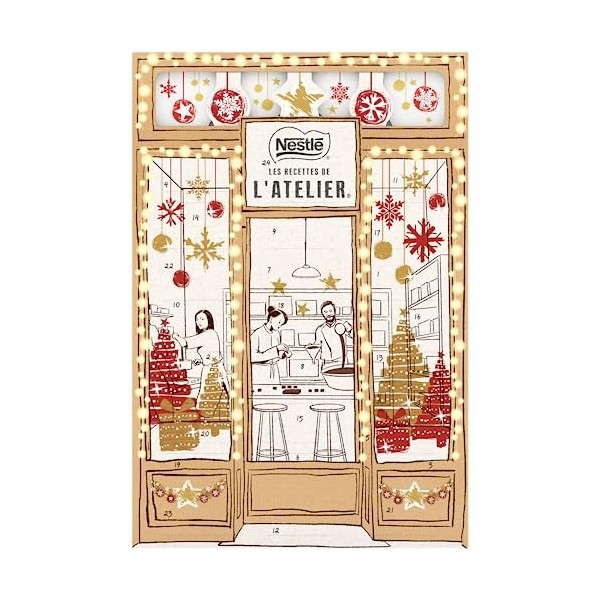 Nestlé Chocolats de Noël ‎Nestlé Chocolats de Noël - LES RECETTES DE LATELIER - Calendrier de lAvent - 279 g