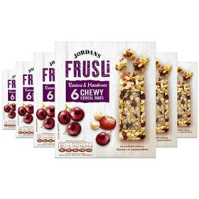 Jordans Frusli Barres de Céréales aux Raisins Bars/Noisettes 30g - 6 unité Paquet de 6 