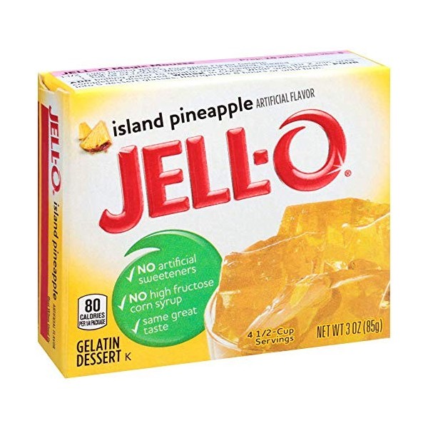 Jell-O Island Pineapple, Gelatin Dessert 3.0 oz by Jell-O