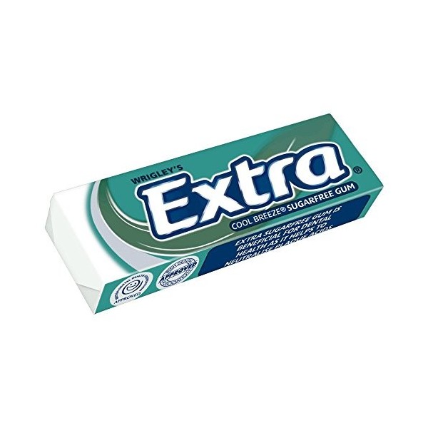 Wrigleys - Chewing-gum à la menthe Extra Cool Breeze - lot de 10 paquets de 14 g