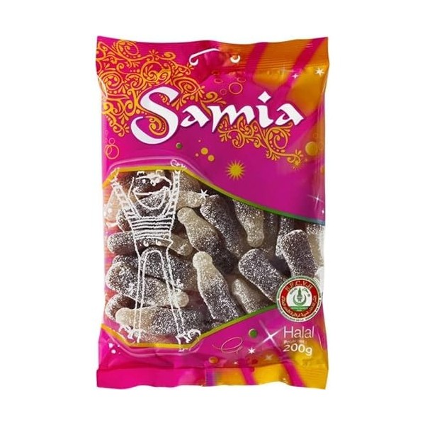 SAMIA Bonbons Gélifiés Halal Bouteille de Coca 200g