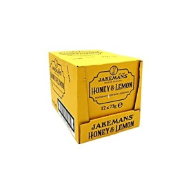 Jakemans Miel et citron 73 g - Lot de 12 bonbons menthol apaisants - Convient aux végétariens