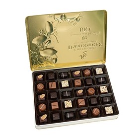 CHEVALIERS DARGOUGES Maîtres Chocolatiers Français - Assortiment de chocolats noir 72% et lait 37% Bio/Équitable - Coffret N