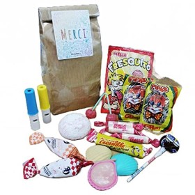 NostalGift.com - Sachet Bonbon des années 70 - " Merci" - Collection arc-en-ciel