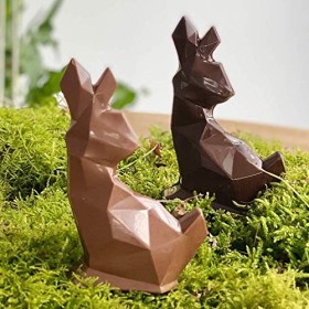 LOT DE 2 Moulage chocolat de Pâques FLAVIEN LE LAPIN ORIGAMI 2x40g - chocolat de Pâques - Fabrication 100 % artisanale et Fra