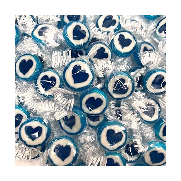 Bonbons en forme de c?ur pour mariage - Bonbons faits à la main bleu/blanc 500 g