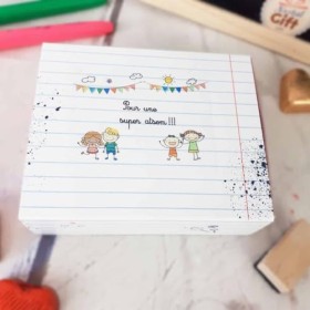 NostalGift.com - Boîte de chocolat - Cœur en chocolat noir et lait fourrés praliné x20 - "Pour une super Atsem"