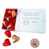 NostalGift.com - Boîte Saint Valentin - Coeur en chocolat noir et lait fourrés praliné x20 - " Est-ce que tu veux sortir avec