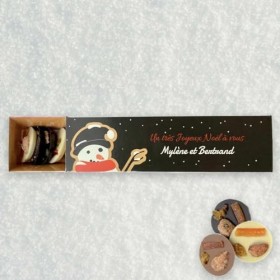 Coffret de Mendiants de Noël Personnalisable - Chocolat Noël - Coffret Personnalisable