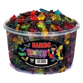 Haribo Vampire, Lot de 2, Fruit vin caoutchouc en caoutchouc avec Réglisse, confiseries,