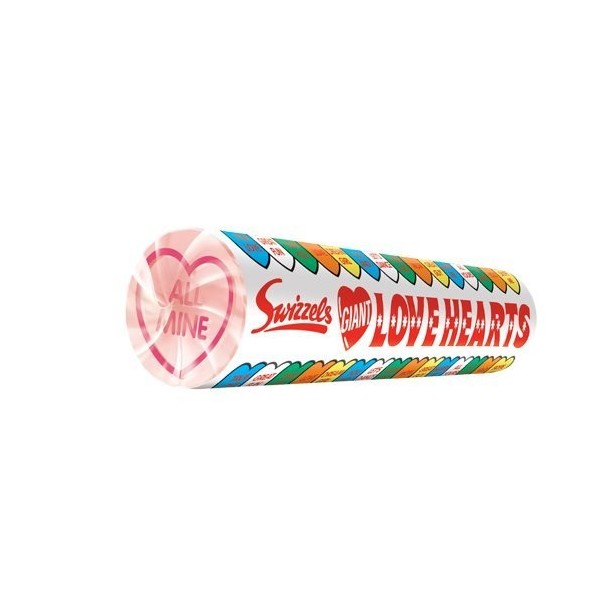 Love Hearts Lot de 12 bonbons géants pétillant Swizzels Matlow Candy 39 g