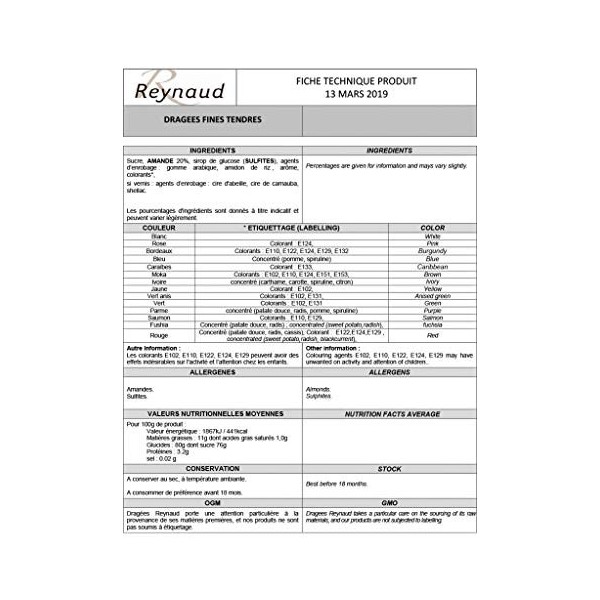 Fêter et recevoir 1 KG DRAGÉES AMANDES Fines Vert PÂLE
