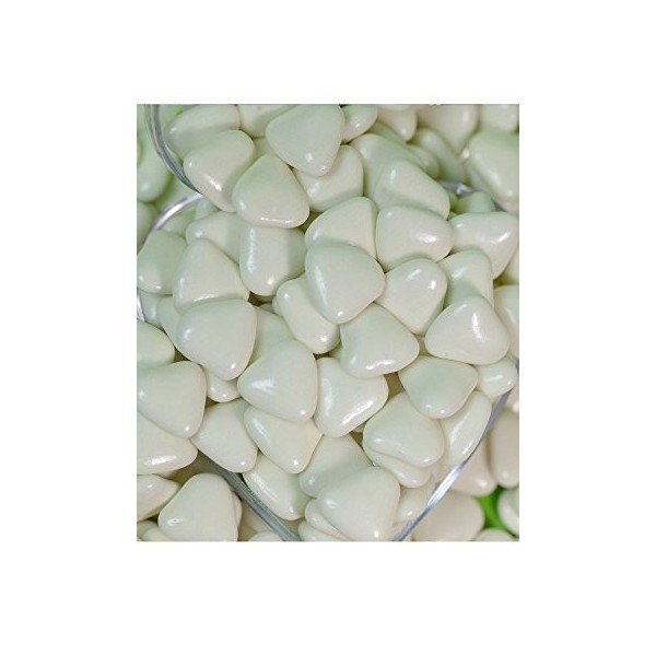 Dragées cœur chocolat pas cher turquoise - 1 kilo