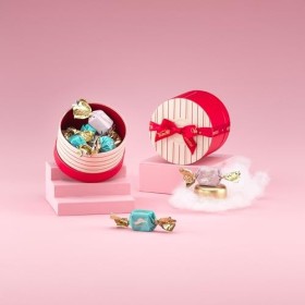 Venchi - Collection Saint-Valentin - Boîte à Chapeau Cadeau avec Chocolats Assortis, 84 g - Idée Cadeau - Sans Gluten