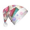 OPSREY Sweet Lollipop Cupcake Printed Adult Light Up Christmas Hat Novelty Christmas Decoration Hat