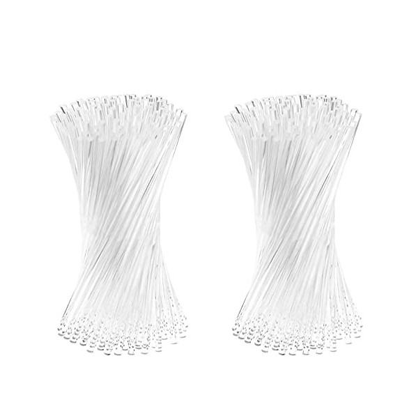 VENOAL 200 Pièces 6 Pouces Acrylique Bâtons de Sucette Tiges Acryliques Réutilisables Claires pour Faire des Sucettes Gâteau 