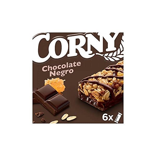Hero - Barre Céréales Muesly aux Chocolat Noir, Snack avec des Fruits Secs, Source de Fibre, Sans Conservateurs ni Colorants 